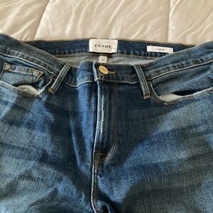 Frame Denim High Rise Blue Jeans